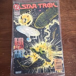 Star Trek #49 (1993) • Starship Battle Cover • Vintage DC Comics • FN/VF